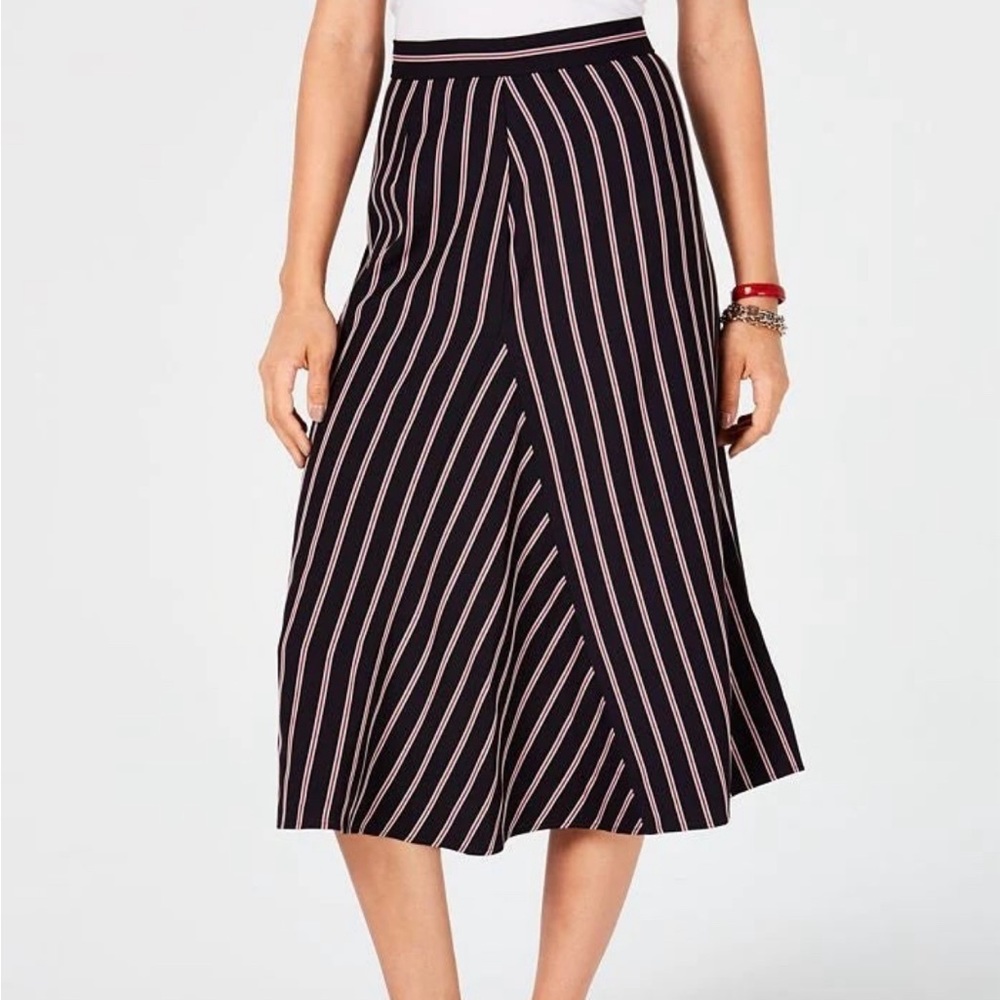 Tommy Hilfiger Women's Silky Skirt Stripe Midi